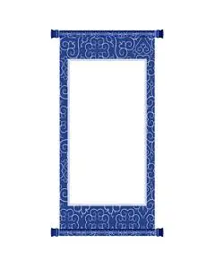 边框国潮展板背景红色孔明灯祥云边框许愿放灯灯笼喜庆中式国潮复古