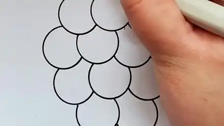 葡萄这样画,一学就会 #幼儿简笔画 #简笔画 #一起学画画