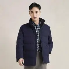 youngor雅戈尔秋冬季保暖蓬松轻量男士羽绒服儒雅绅士立领男装外套