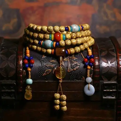 购客星月菩提子陈籽老料老籽108颗正月正品 文玩天然配饰佛珠项链男女