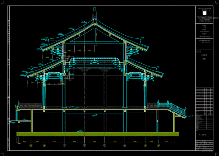 寺庙主配套建筑建筑结构施工图