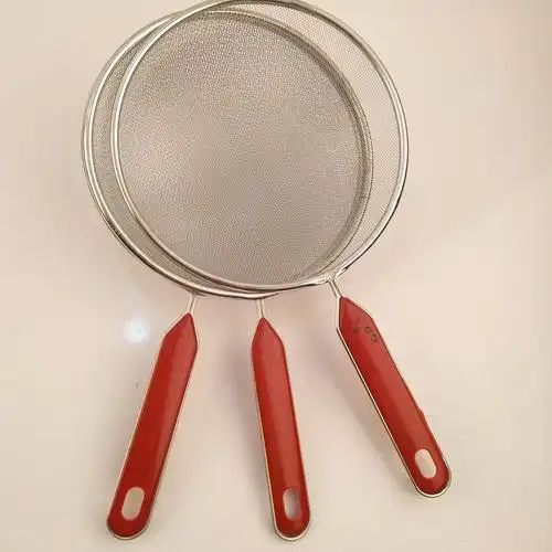 2元批发 软红把网漏 网格 18漏勺 细钢丝漏 两元超市货源