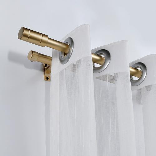 罗马杆窗帘杆单杆支架底座双杆免打孔支撑托架子座装饰头配件墙装