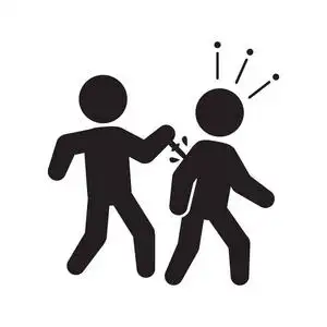 背后捅刀子背叛图标. 矢量.照片