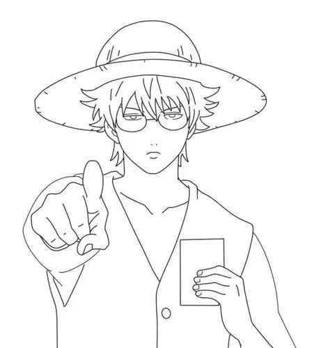 银时||银魂||线稿||橡皮章素材