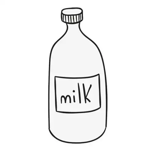 装满牛奶的瓶子简笔画