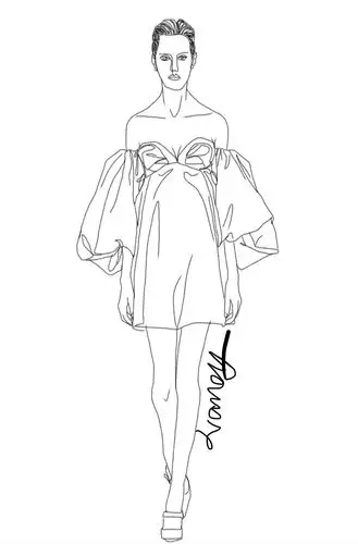效果图服装设计手绘线稿