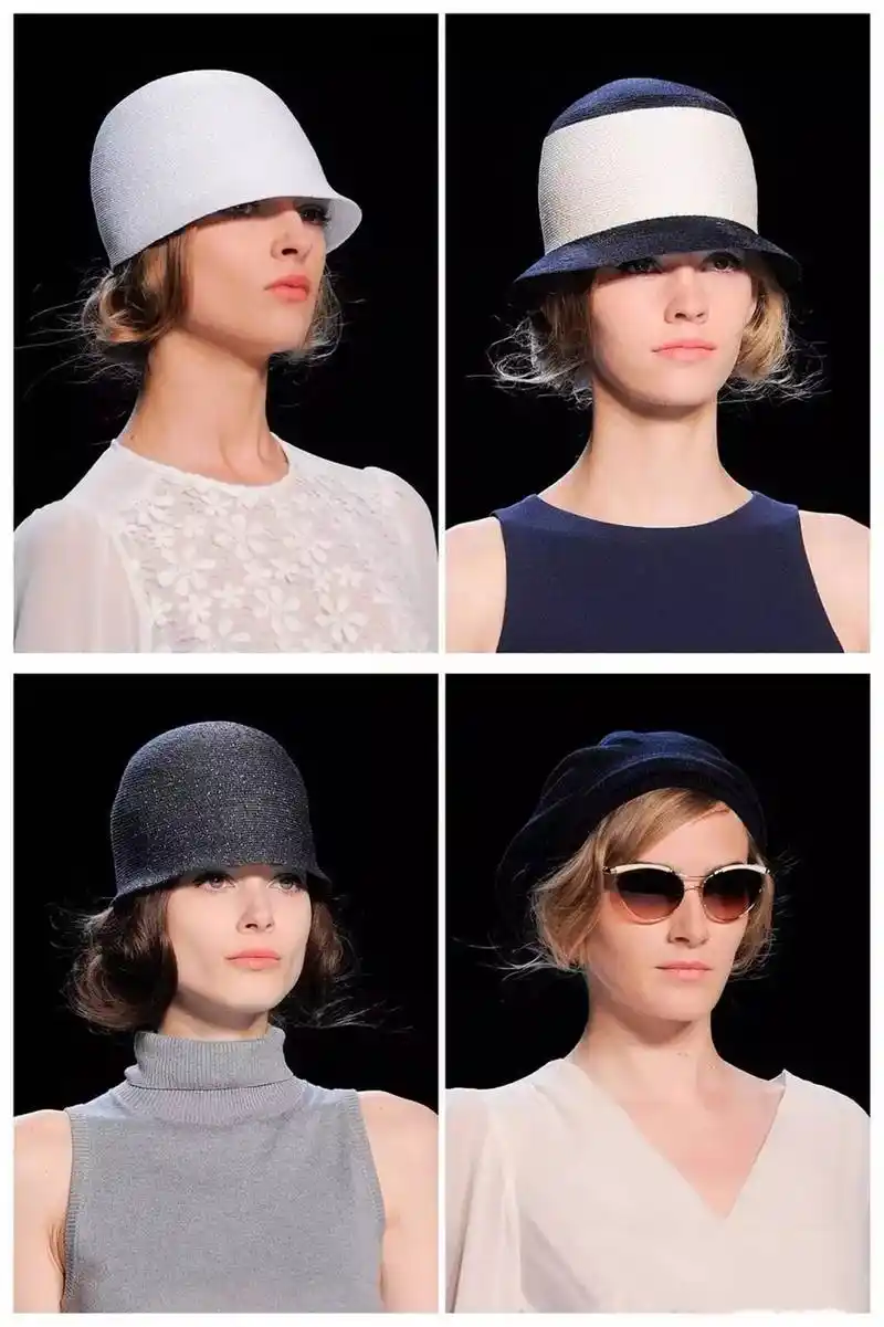原创戴帽子不好看复古钟形帽带你玩出文艺高雅女神范