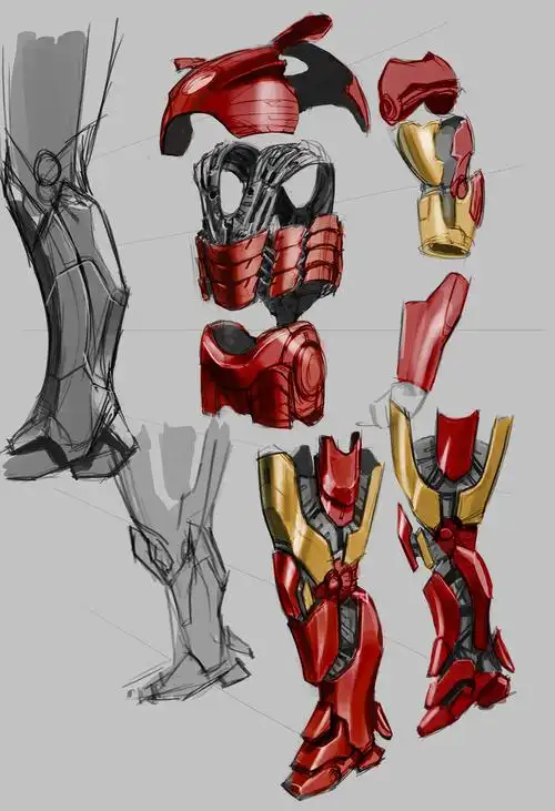 7概念图 钢铁侠(2006)-mk  3 套装概念图 钢铁侠2006 头盔设计 钢铁侠