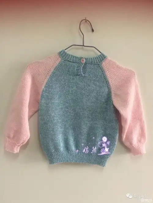 【童装系列】双色小鹿宝宝毛衣!从上往下织间色插肩衣(附教程)