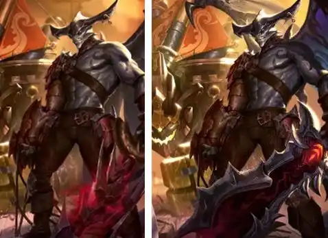 狂鲨皮肤换了一把巨剑,少了一抹血气,但变得更巨大了.