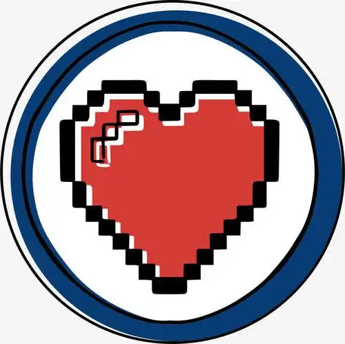 马赛克爱心矢量图