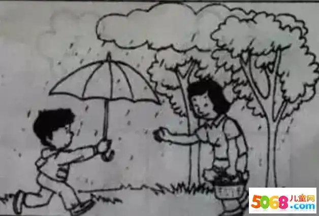 小学一年级看图写话-雨伞