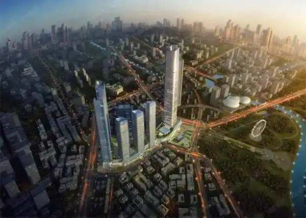 95米*2  总建筑面积:94万平方米  项目坐标:花溪大道与瑞金南路交界处