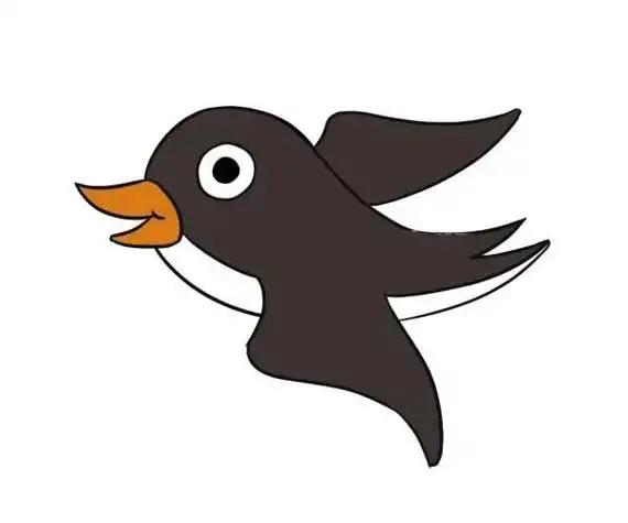 燕子的卡通画法怎么画简笔画教程绘画吧-画画小燕子简笔画步骤图解小