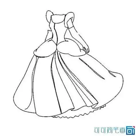 公主婚纱裙子简笔画集