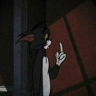 猫和老鼠头像丧黑白汤姆