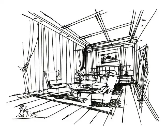 近期的室内手绘作品|空间|家装设计|虎子陈珍 - 原创作品 - 站酷