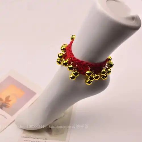 日韩舞蹈演出道具铃铛脚链女民族风会响梵音天同款脚环饰品会响