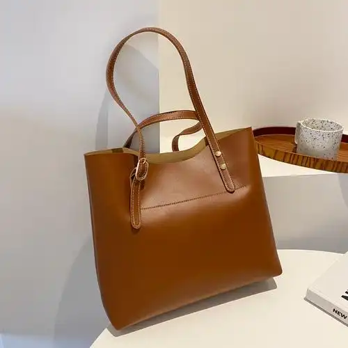 上新夏季大包包女2021新款纯色简约洋气复古大容量休闲单肩托特包