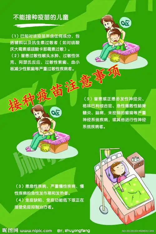 麻疹疫苗注意事项展板