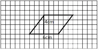( 6分 ) 画一个平行四边形,面积是24 cm 2 , 底和高的比是3:2.