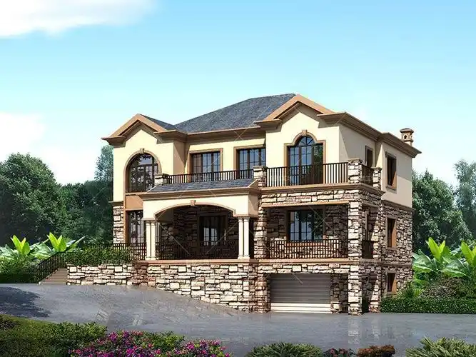 新品农村自建房设计图纸二层法式大气别墅 - 乡村住宅在线