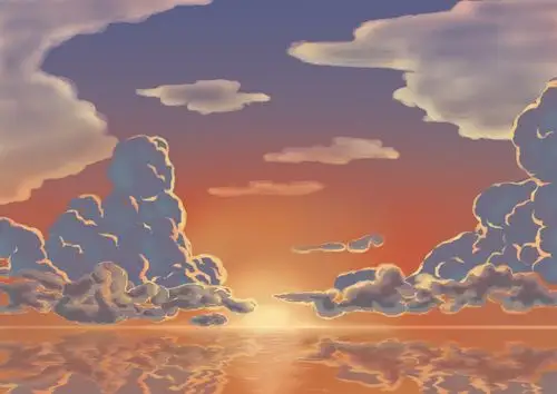 夕阳|插画|其他插画|明空山人 - 原创作品 - 站酷 (zcool)