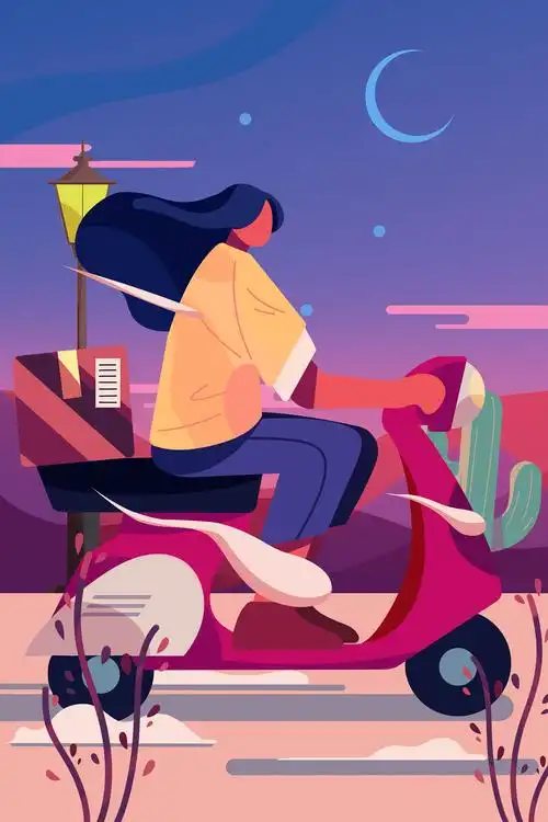 一些扁平插画的作品