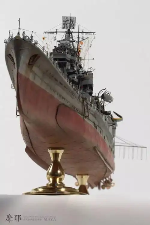 战舰侵华急先锋旧日本海军重巡洋舰摩耶号