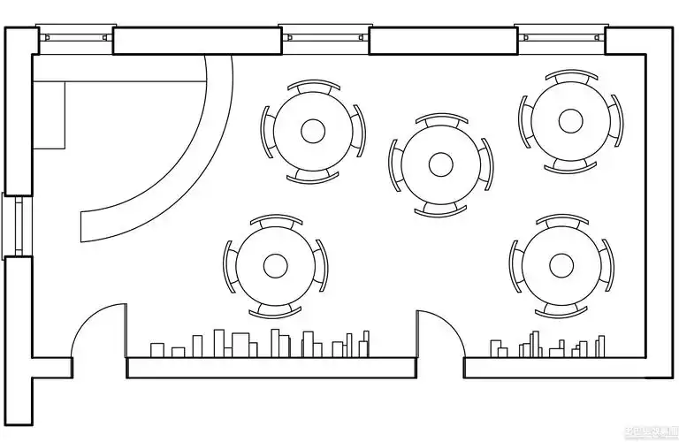 小型咖啡厅平面图