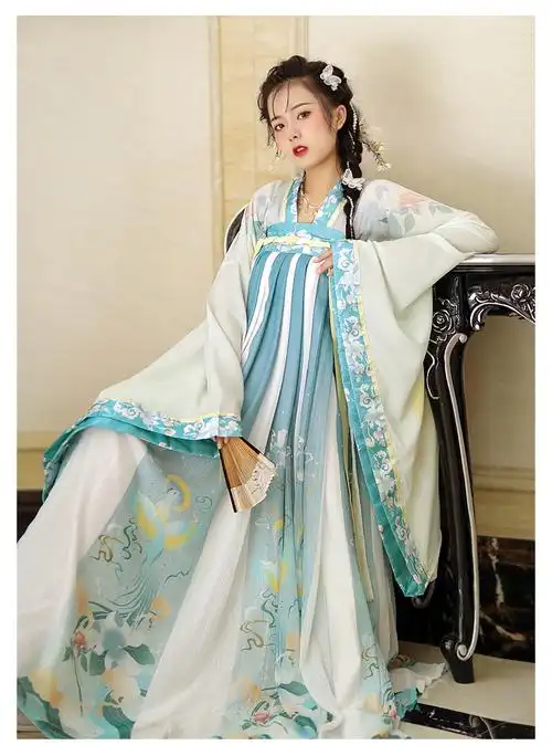 原创汉服女【青翎】中国风南北朝交领齐腰胸襦裙古装夏季新款日常 蜜