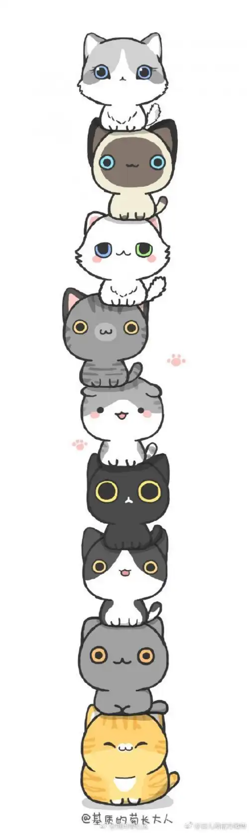 各个品种猫咪简笔画教程图片大全集合警长猫波斯猫暹罗猫折耳猫