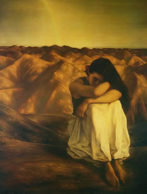 1/7 油画作品系列——《少女的孤独》