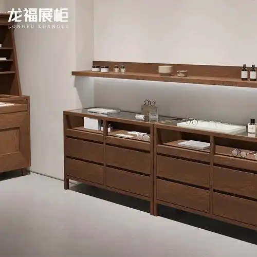 珠宝首饰玻璃展示柜中岛柜小商品眼镜手表玉器古玩翡翠复古陈列柜