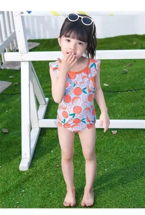 夏装2022新款韩版泳装宝宝儿童小公主夏天海边游泳衣连体泳衣单件90