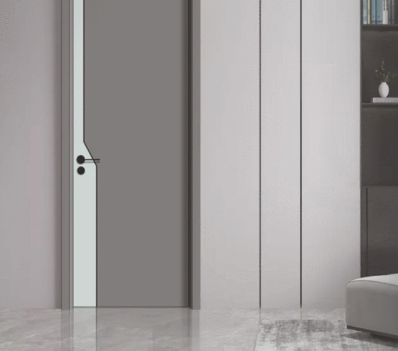 轻奢现代简约莫兰迪拼色卧室门室内灰色平开门实木橡木门厂家家装