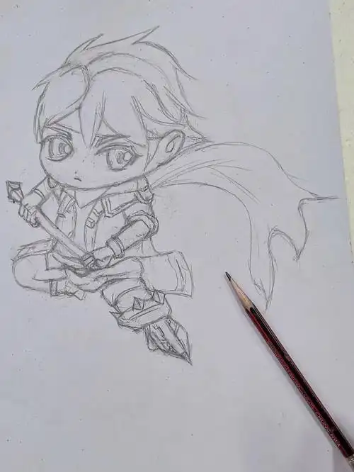 马克笔英雄人物赵云