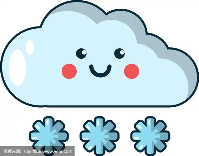 雪图标卡通风格