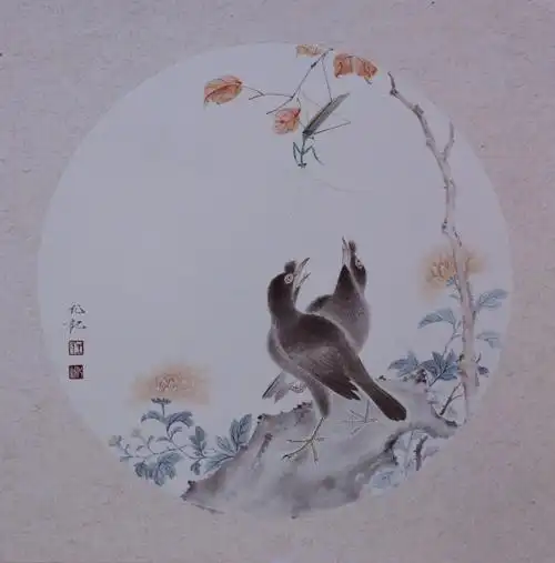 王化记没骨小品(王化记:河南濮阳人,工笔花鸟画家;微信w17478034.