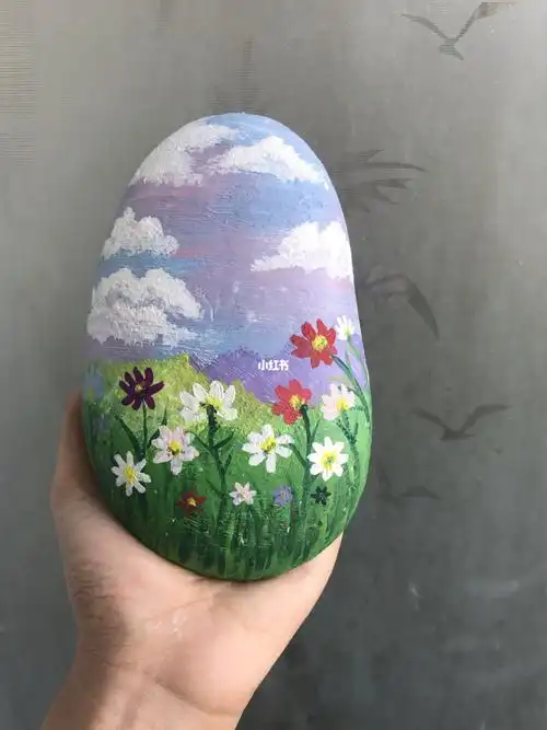 在石头上画画