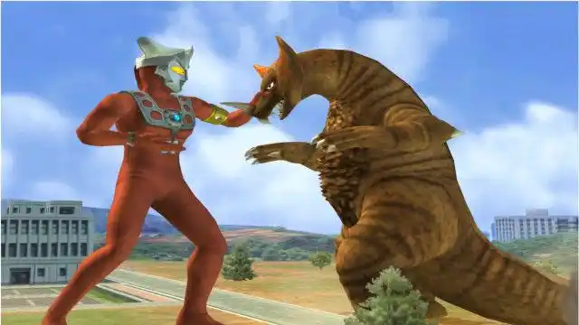 奥特曼格斗大作战:格斗之王雷欧对战古代怪兽哥莫拉