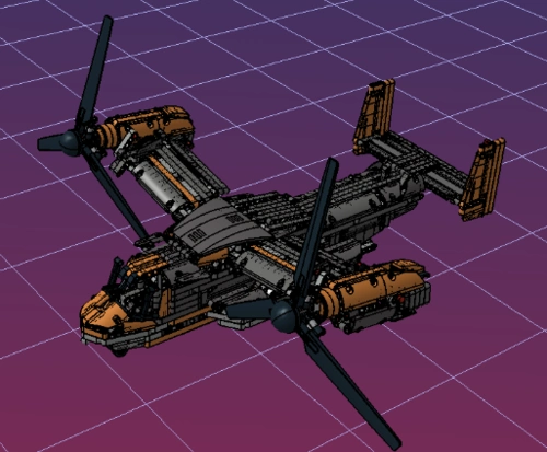 乐高 鱼鹰直升机拼装模型3d图纸 stp格式