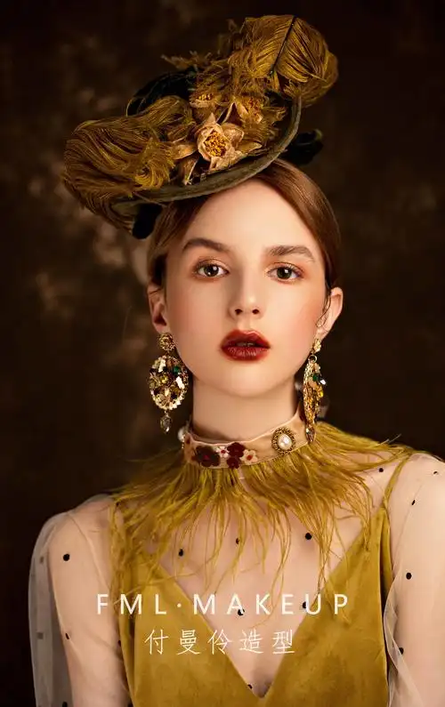 付曼伶造型的化妆造型作品《油画风格》