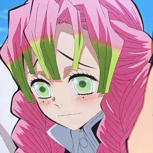 《鬼灭之刃》"恋柱"甘露寺蜜璃,自截动漫头像壁纸无水印分享