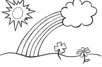 雨后的天空简笔画