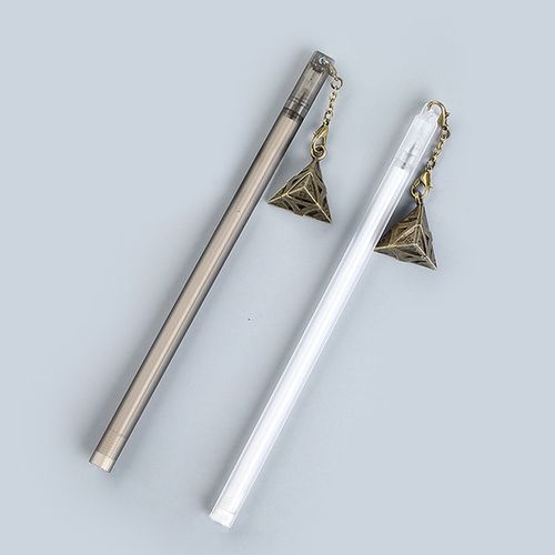 besgu拔帽吊坠笔学生可爱网红少女仙女女孩个性黑色中性笔高颜值