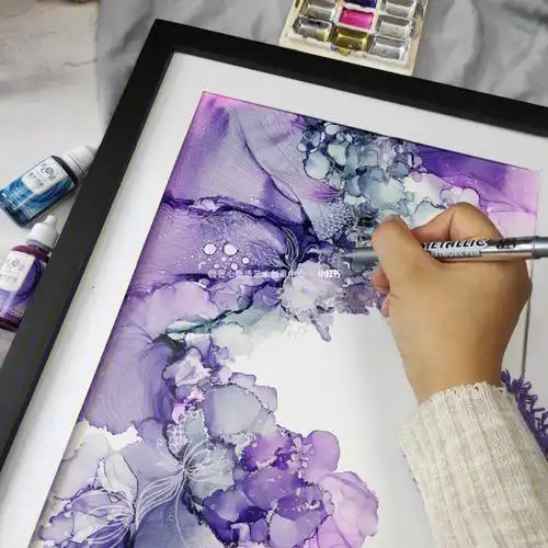 酒精墨水画以爱为名