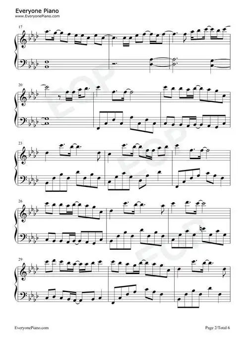 超能力-邓紫棋五线谱预览2-钢琴谱文件(五线谱,双手简谱,数字谱,midi