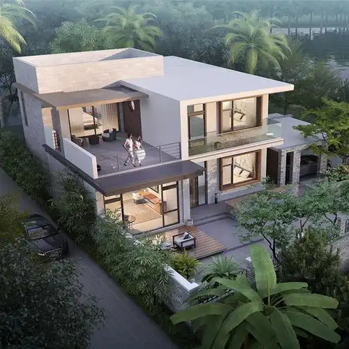 新农村二层别墅设计图纸乡村自建房现代小洋楼全套施工复式效果图